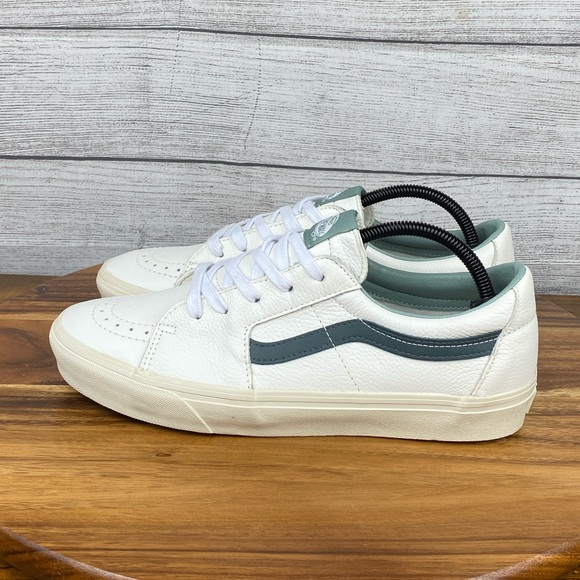 Vans SK8 Low Premium Leather Green Gables Sneakers Men’s Shoe Size 9.5
